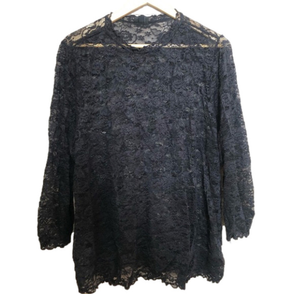 torrid Tops - Torrid Black Lace Tunic or Cover Up Size 3X